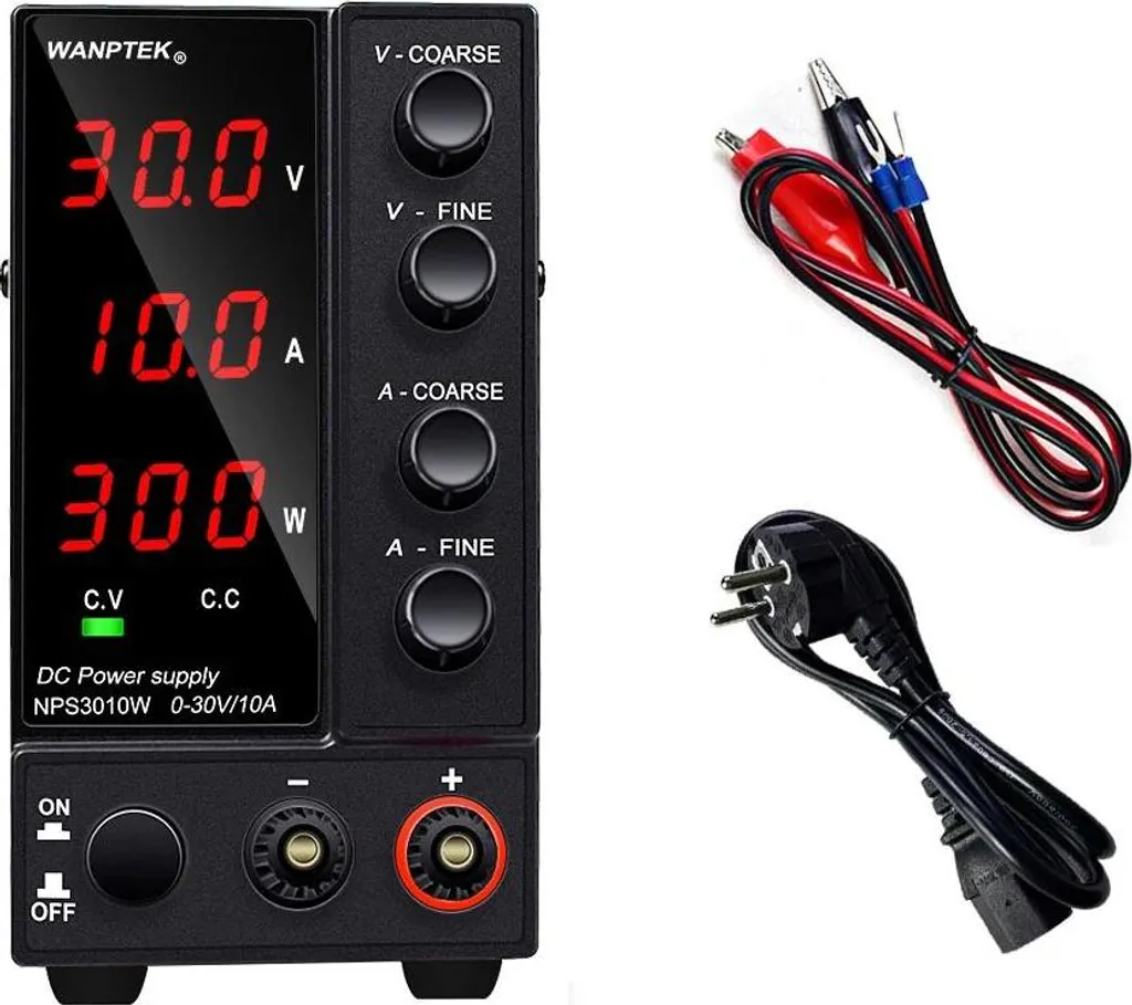 Alimentatore DC 30V 10A Regolabile | Alimentatore da Banco Professionale