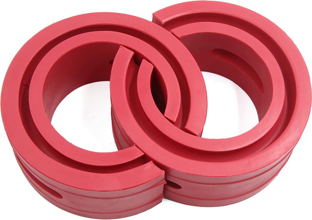 2Stk Typ-C Rot Auto Gummi Stoßdämpfer Feder Stoßfänger Puffer Leistung Kissen DE de