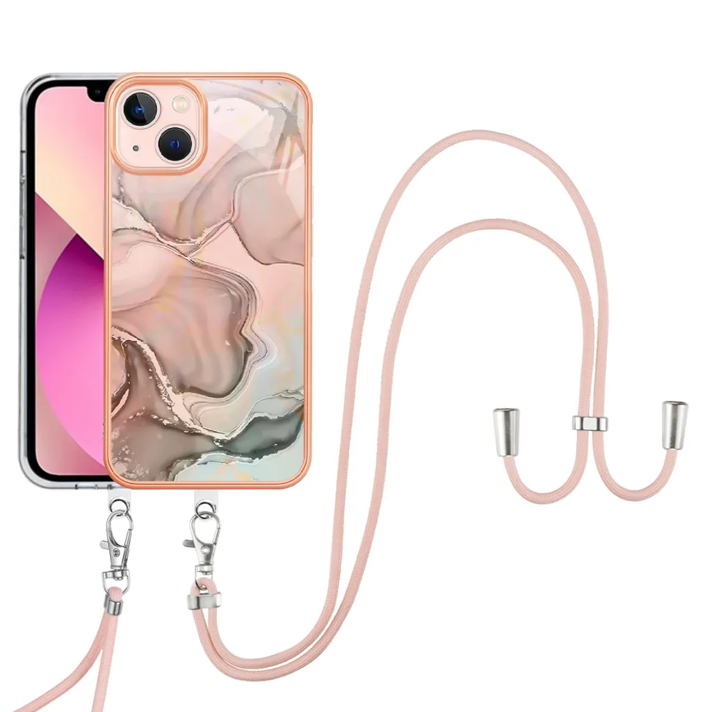 Cover iPhone 13 Mini Bumper TPU con Cordino Regolabile Fantasia