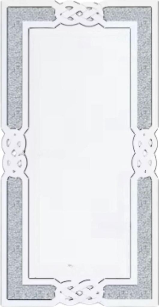 Kristall Wandspiegel XL – Wohnzimmer und Schlafzimmer – Rechteckig – Stehend oder hängend – 120x60?cm