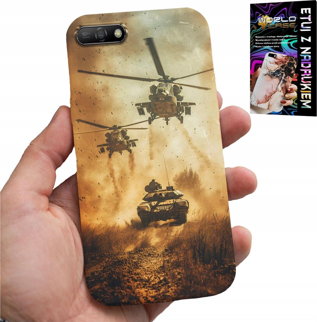 Etui Do Huawei Y6 2018 - Helikopter Wojskowy Czołg Militaria Case