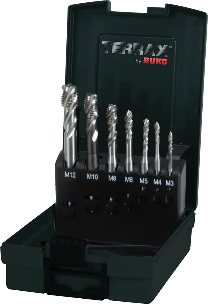 TERRAX by RUKO A245058ETX Jeu de tarauds HSSE-Co 5 forme C M3-M12
