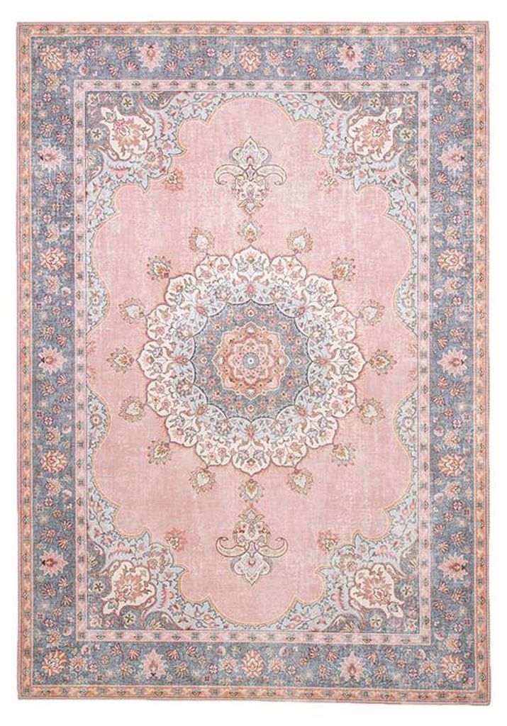 Dywan vintage - Lily Medallion Różowy Zdjęcie produktu 