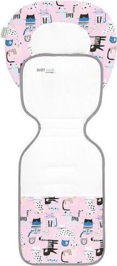 Odenwälder Babycool Kinderwagen Auflage ergonomisch cats pretty pink
