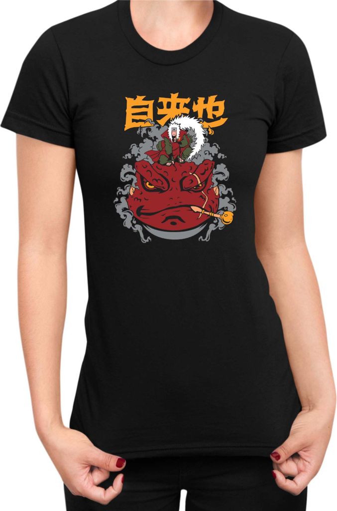 Damen T-Shirt Japan Manga Anime Comics Animation Naruto Gamabunta, Lady M / Schwarz