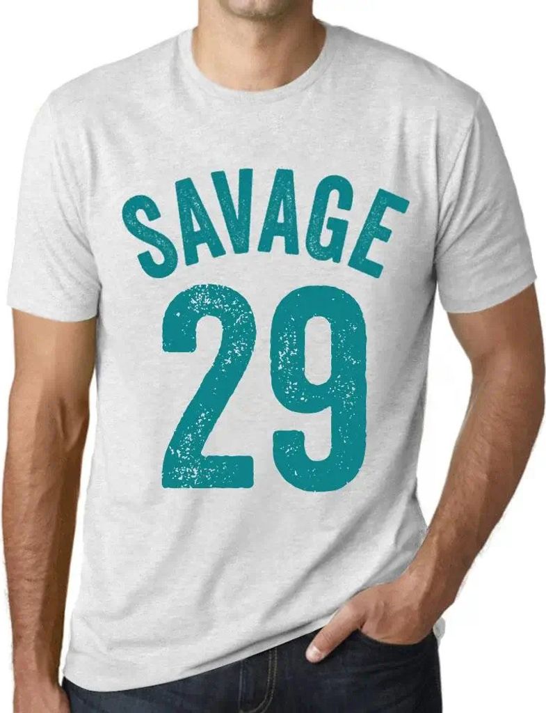 Herren Grafik T-Shirt Savage 29 Geschenk 29. Geburtstag Jahrestag 29 Jahre Jubiläum 29 Jährige Mann Jahrgang 1995 Kurzarm Lustige Druck