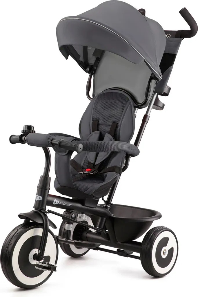 Tricycle Pliable Kinderkraft ASTON Siège Rotatif et Roues Increvables