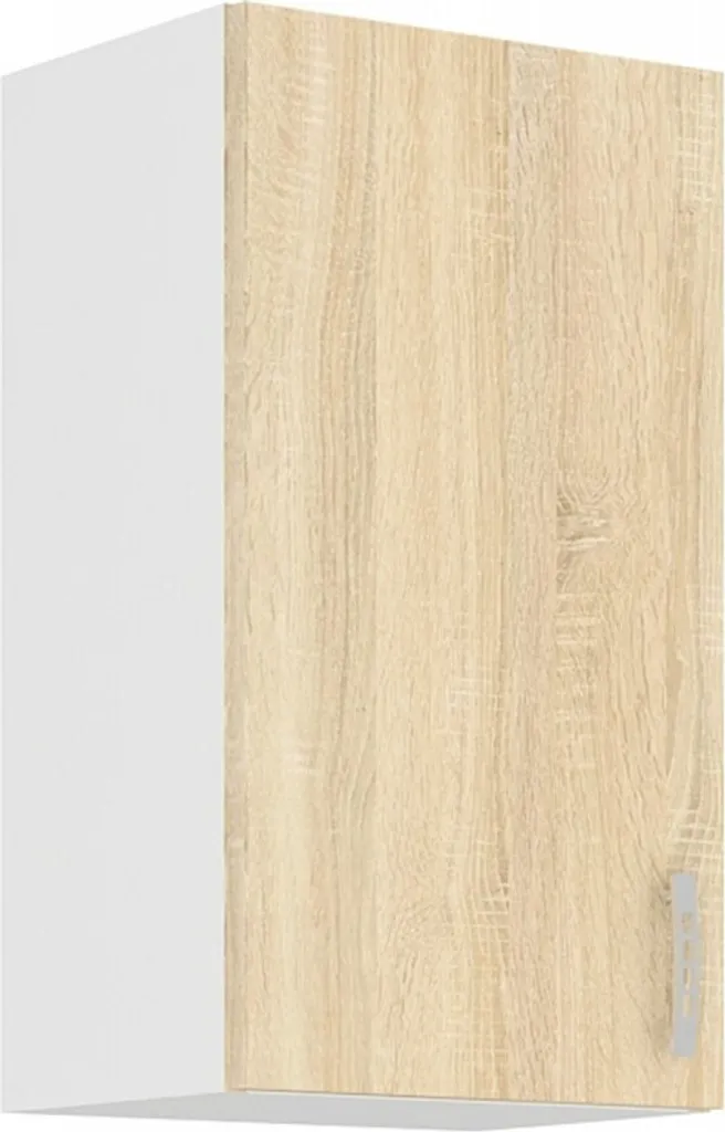 Élément haut cuisine 40 cm SABRYA finition bois de chêne sonoma et blanc