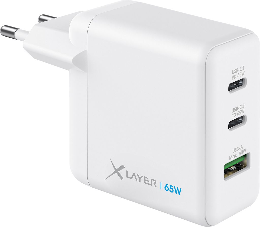 Xlayer Powercharger USB-C Schnellladegerät I 65W PD I GaN Produktbild 