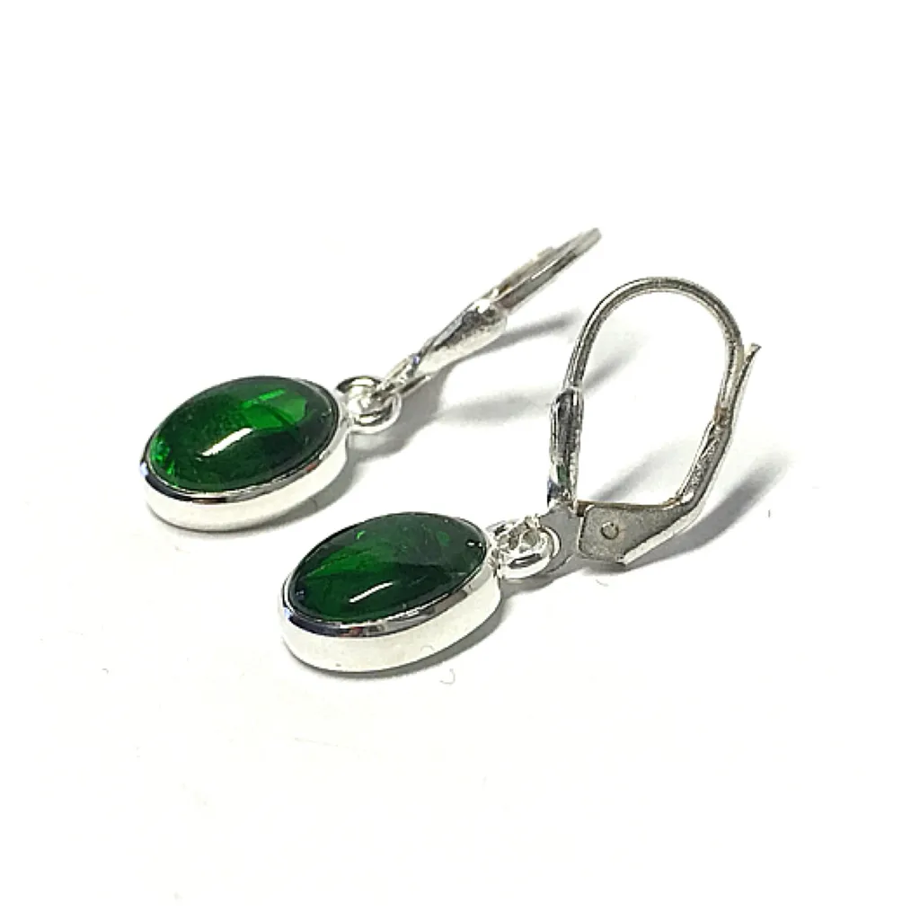 Pendentif en argent 925 avec véritable pierre diopside verte - 3