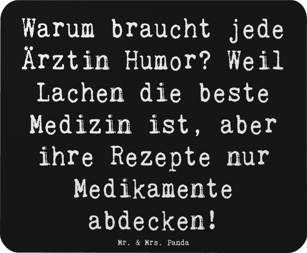 Mr. & Mrs. Panda Mouse Pad Spruch Humorvolle Ärztin - Produktbild 