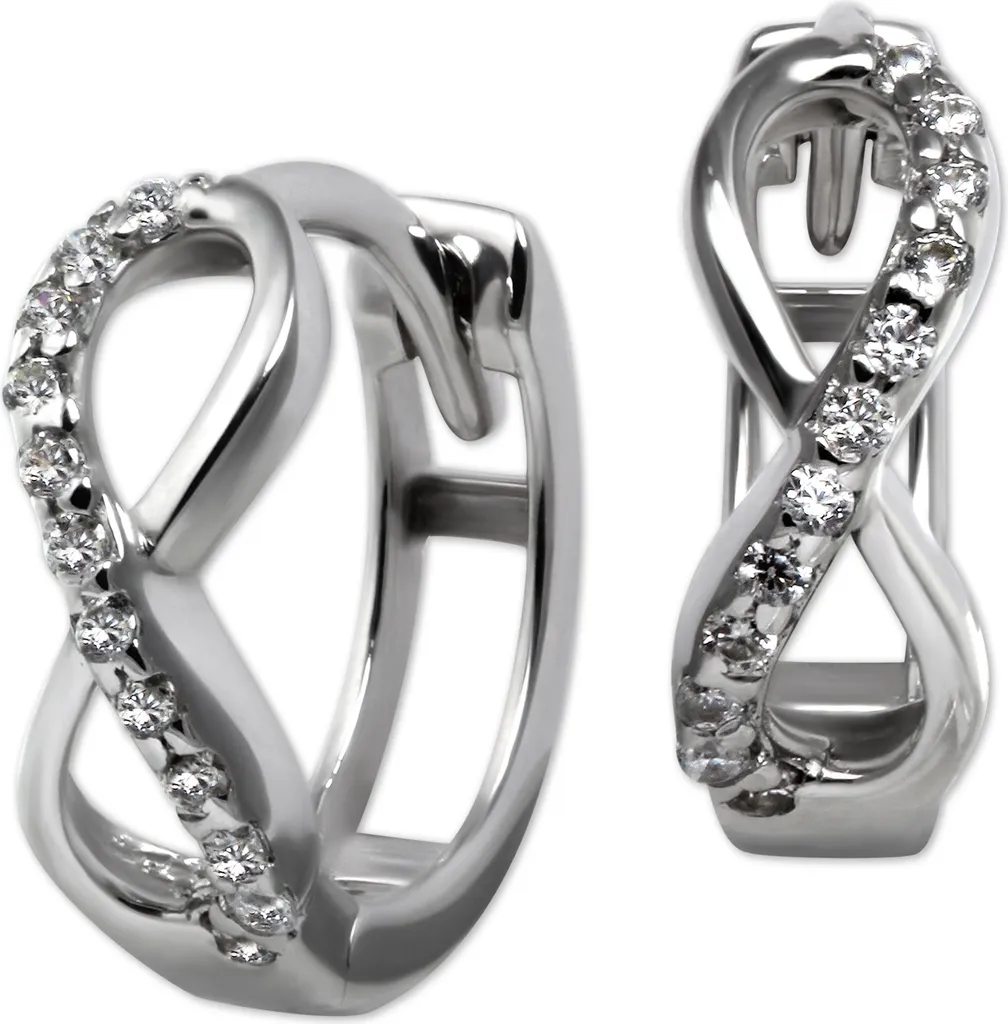 Boucles d'oreilles créoles GoldDream 333 or blanc 8 carats D2GDO5131J