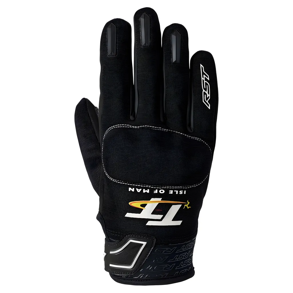 RST Gants Moto IOM TT Team CE Noir : Idéal pour Route et Ville