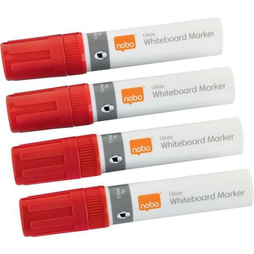 Nobo 1915390, 4 Stück(e), Rot, Meißel, Rot, Weiß, 1 cm, Pubertät