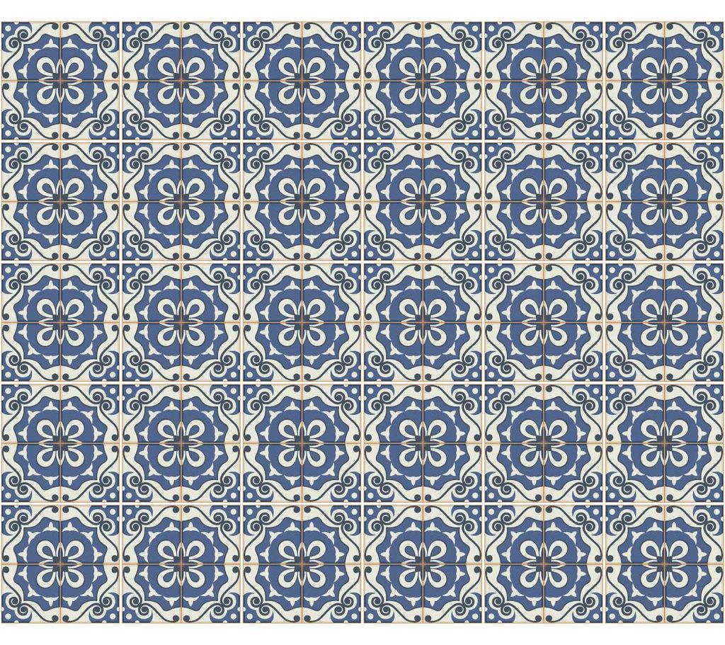 Selbstklebende Fliesenaufkleber für Küche und Bad – 30 IMELDA Azulejo Fliesenaufkleber – 30 Aufkleber 15 x 15 cm