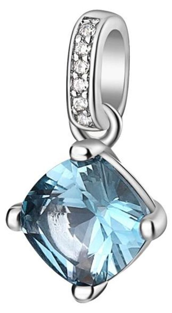 Silberanhä nger mit blauem Zirkon Fancy Cloud Light Blue FCL18