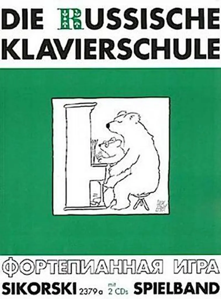 Recueil de partitions Die Russische Klavierschule Spielband et 2 CDs