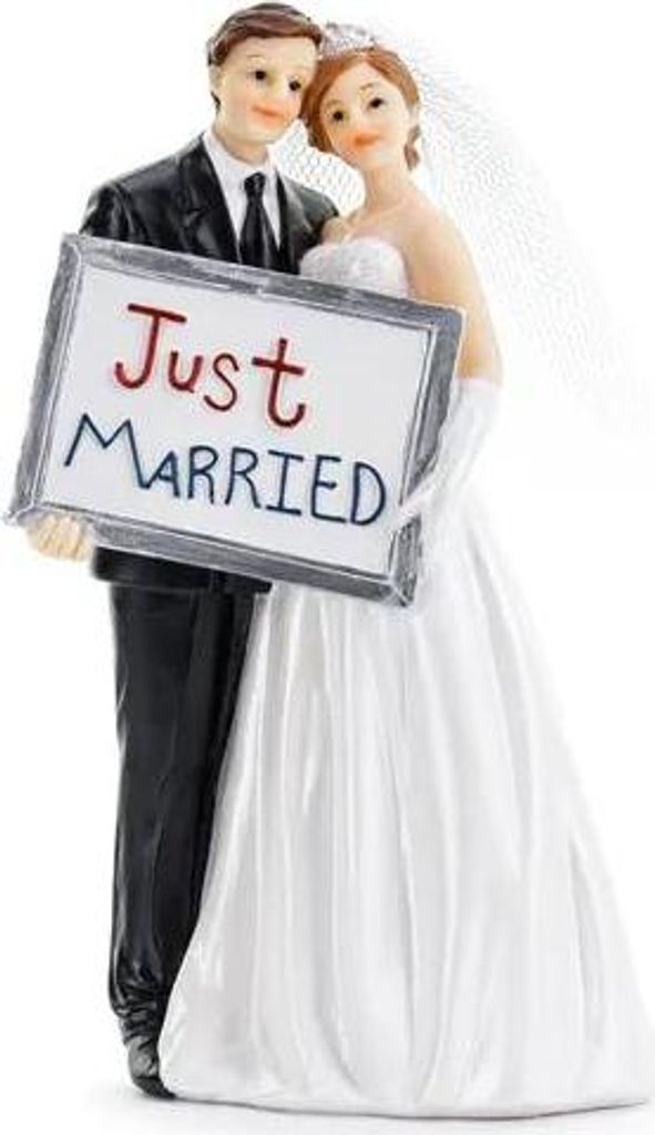 Statuetta torta matrimonio 14,5 cm coppia di sposi Just Immagine del prodotto 