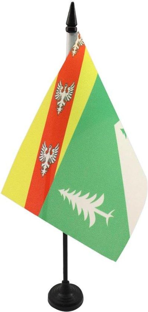 Vogesen-Flagge für Büros - Dekoration mit schwarzem Fuß - 14x21 cm - Flagge aus Vogesen-Region