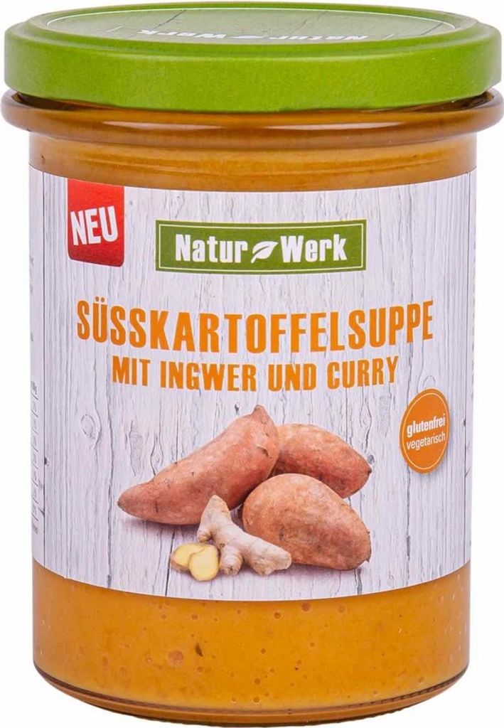 Naturwerk Süßkartoffel-Suppe mit Ingwer und Curry 380ml Produktbild 