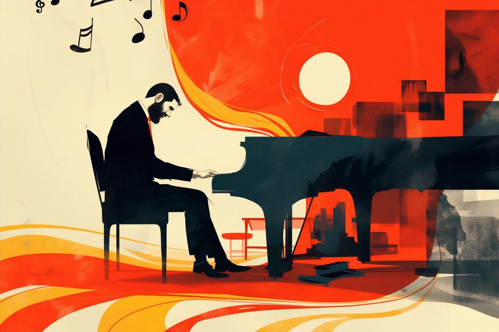 Plakat 45x30cm Pianist