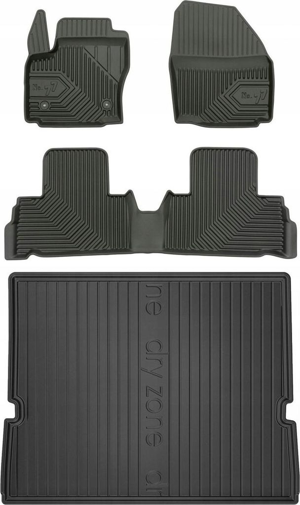 SET 77 Fußmatten und Fußmatten FORD Galaxy Mk2 2006-2015 7 Sitze mit