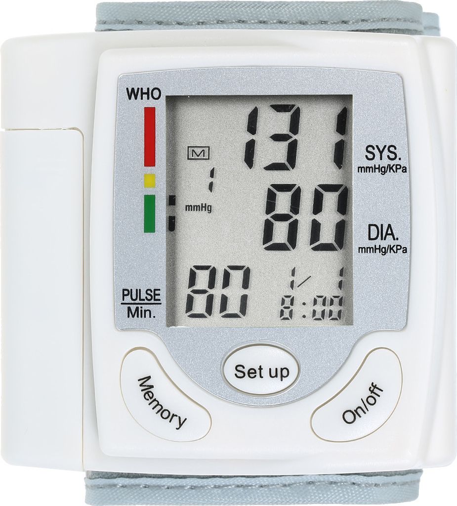 LCD-Display Blutdruckmessgerät Handgelenk Pulsmesser Automatisches Digitales Pulsmessgerät Blutdruckmessgerät Familien-Diagnose-Werkzeug