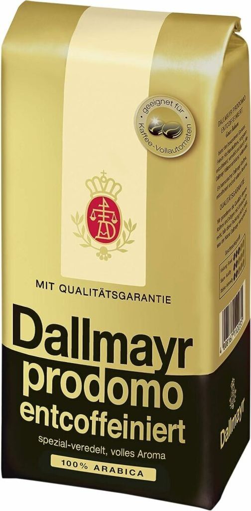 Dallmayr prodomo bezkofeinová zrnková káva Arabica 500,0 g Obrázek produktu 