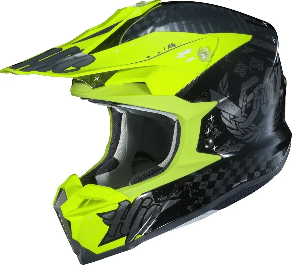 Casque HJC i50 Artax avec Technologie SLID Jaune Noir Taille L 59/60