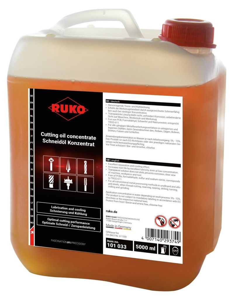 RUKO Schneidöl-Konzentrat 5 L Kanister Produktbild 