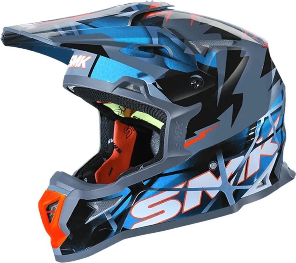 Kask motocrossowy SMK Allterra Fulmine N, niebieski/szary, Zdjęcie produktu 