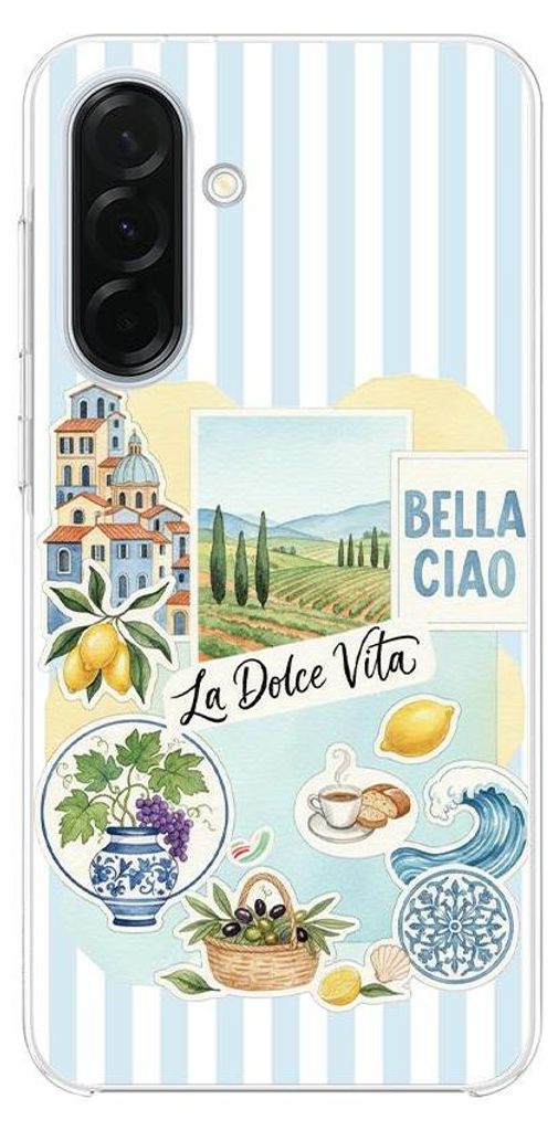 Hartschalenhülle für das Samsung Galaxy A36, kompatibel mit MagSafe, transparent, Urlaub in Italien, italienische Spezialitäten, La Dolce Vita