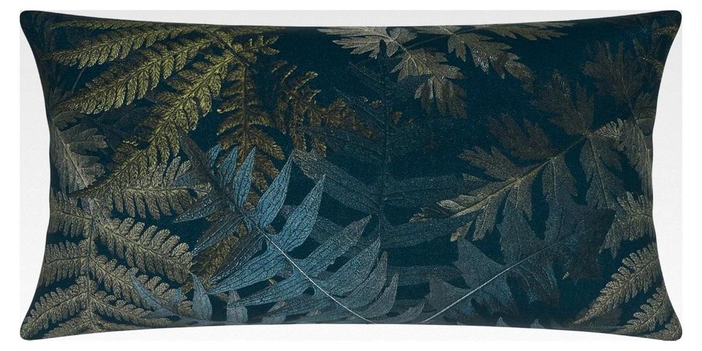 Kissenbezug Mako-Satin Petrol-beige 40x80 cm