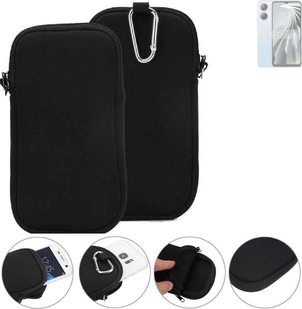 K-S-Trade Neopren-Hülle Handyhülle kompatibel mit ZTE Libero 5G lV Schutzhülle Neoprenhülle Sleeve Schutz-Hülle Gürtel Tasche Case Holster
