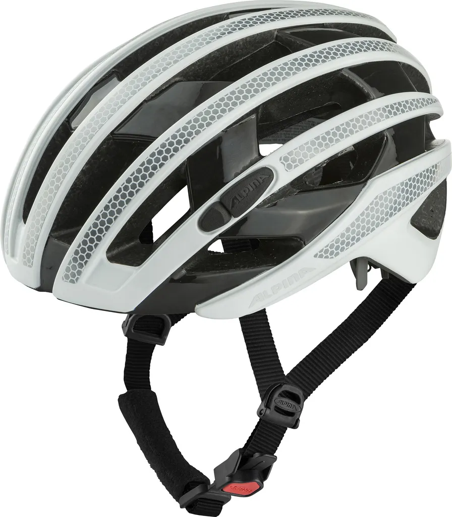 Casque vélo ville et gravel Alpina Ravel Reflective White Gloss Taille 51