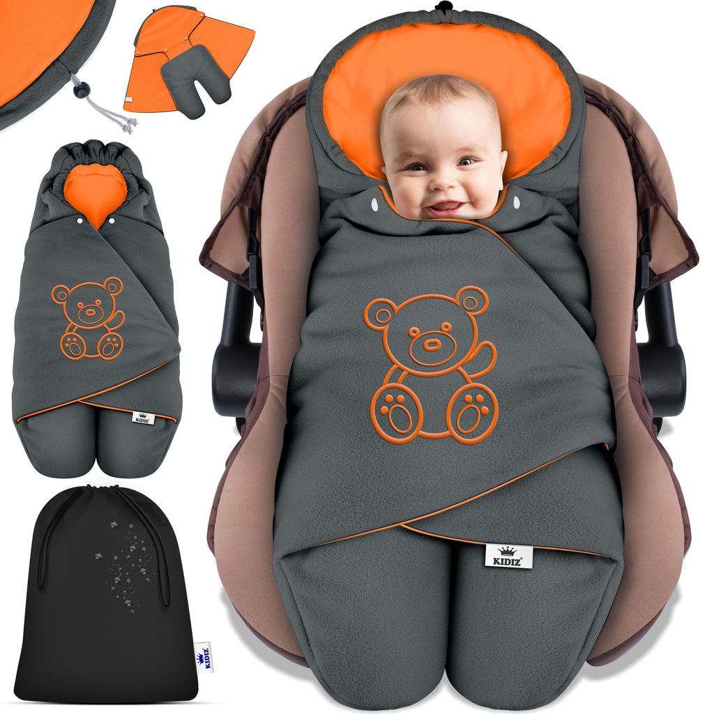 KIDIZ® Baby Einschlagdecke Babyschale Winter Herbst Produktbild 