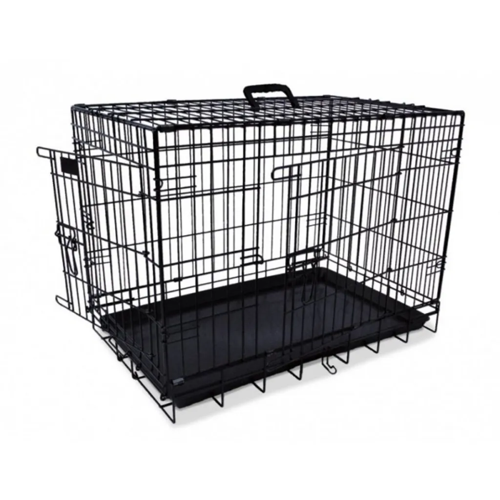 Nobby Gabbia Pieghevole 78x55x62 cm - Gabbia Trasporto Cani Nera
