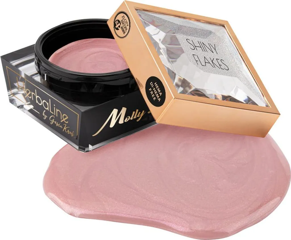 MollyLac Gel Reconstituant Ongles sans HEMA Shiny Flakes par Gosia 50g