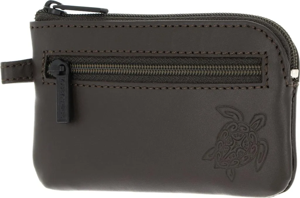 Idea Regalo Portachiavi oxmox Turtle 2.0 Pelle Marrone Goffrata con Scatola