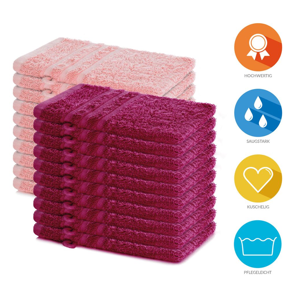 Lavea® 20er Set Waschhandschuh 15x21 cm – Waschhandschuhe Produktbild 