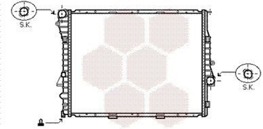 VAN WEZEL 06002274 - OE 1439104 Kühler, Motorkühlung für X5 (E53)