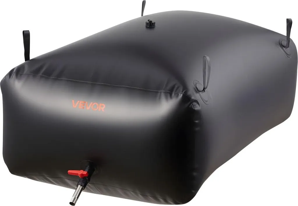 Serbatoio per acqua 540L Sacca per acqua di grande capacità, contenitore per acqua morbido, portatile e pieghevole, serbatoio di emergenza in PVC a tenuta stagna e resistente agli strappi per camper, camion e uso all'aperto