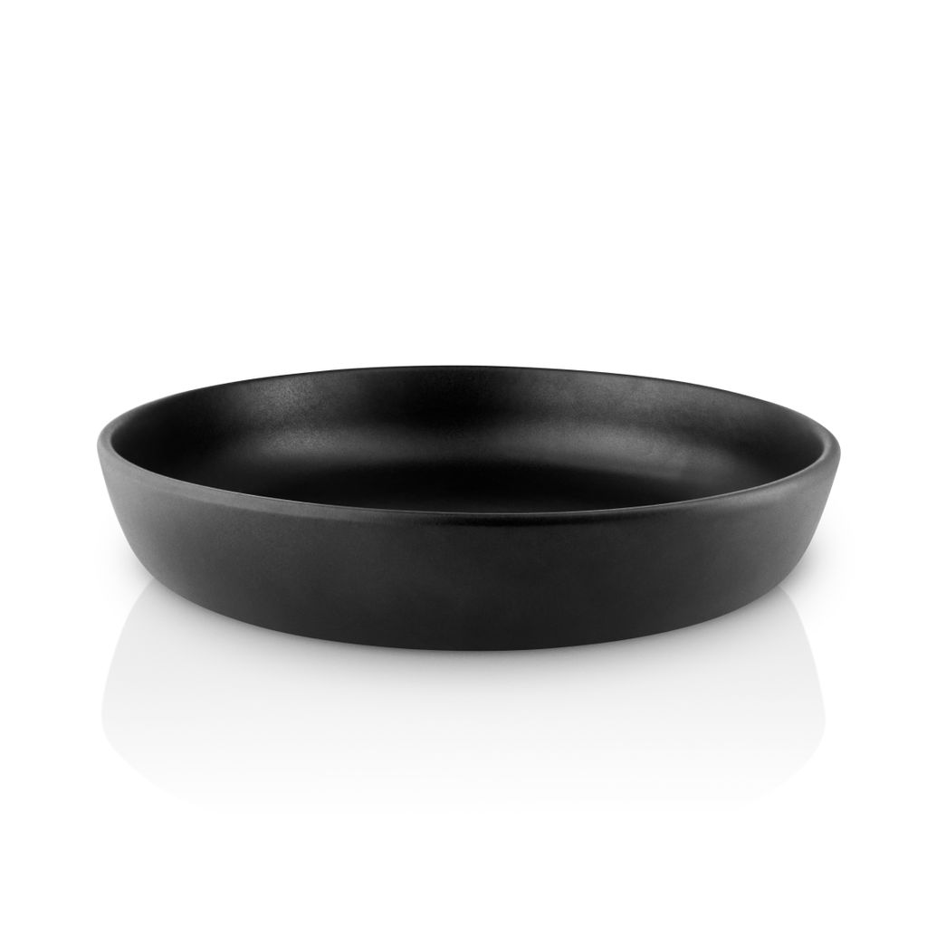 Eva Solo Salatschüssel Nordic kitchen niedrig, Steinzeug, Black, Ø 25 cm, 512706