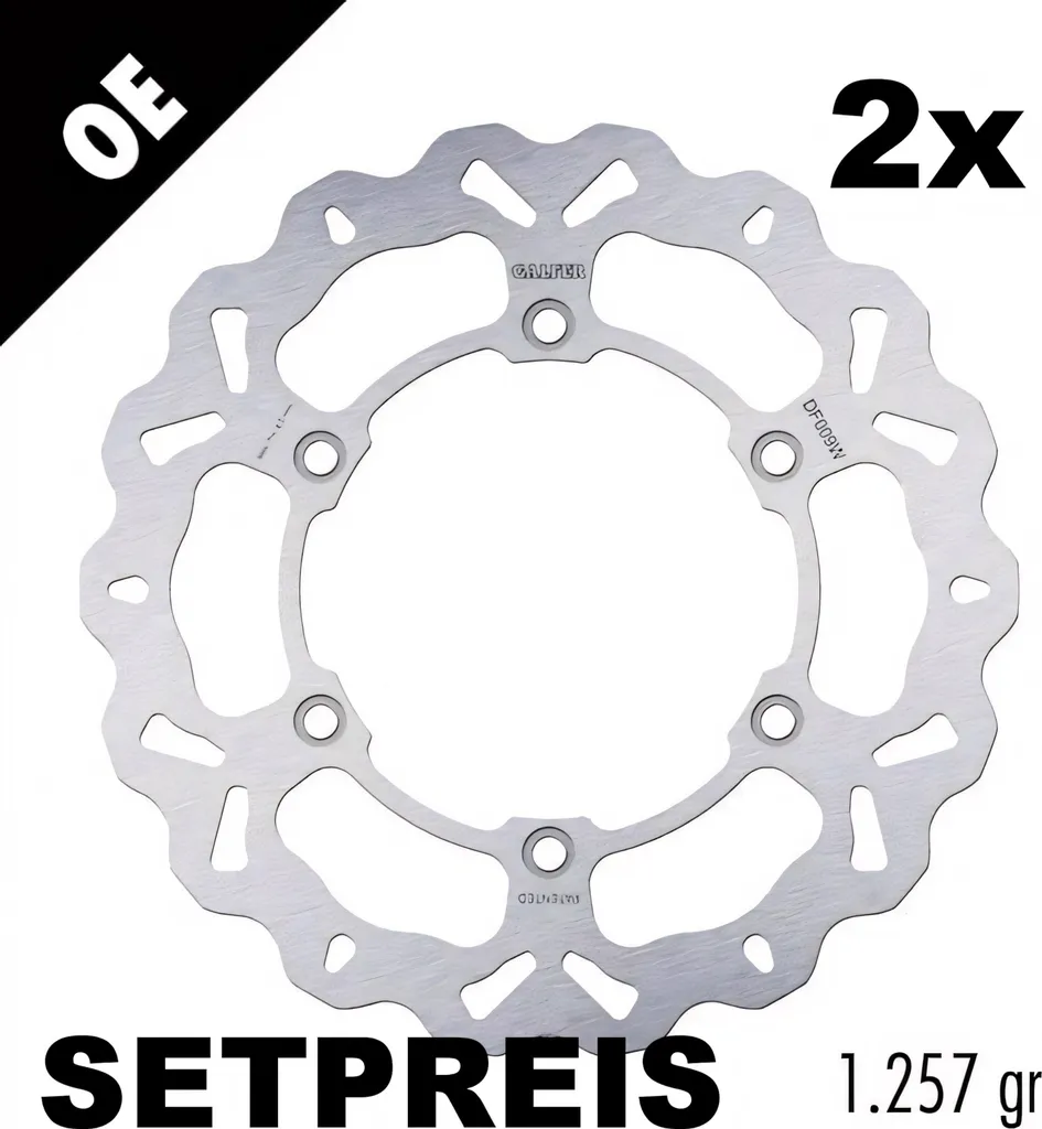 Kit Disques Galfer WAVE Rigide 296x5mm Avant pour Cagiva et Honda CBR