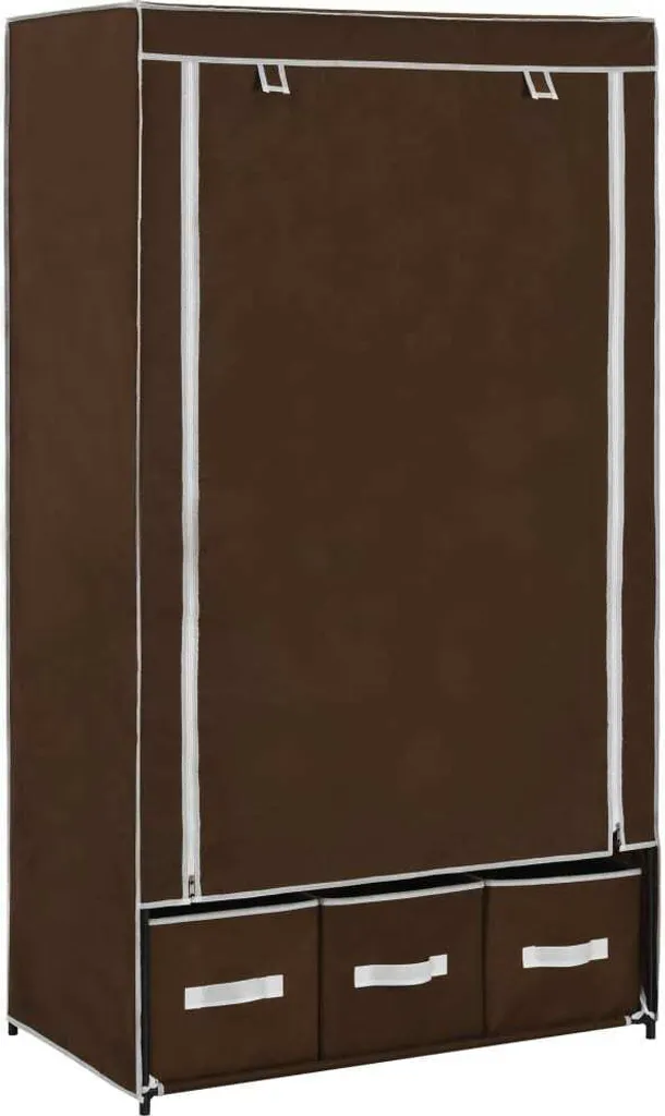 Guardaroba Portatile The Living Store Marrone - Tessuto 87 x 49 x 159 cm
