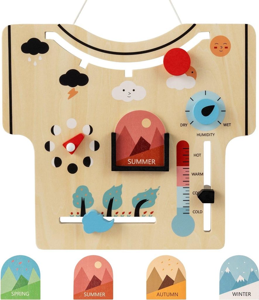 Montessori-Holzkalender - Jahreszeiten, Wetter, Mondphasen