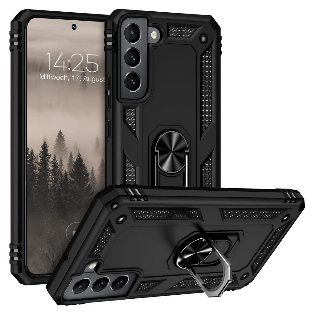 Armor Outdoor Handyhülle für Samsung Galaxy S22 Handy Panzer Case Cover Schutzhülle Farbe: Schwarz
