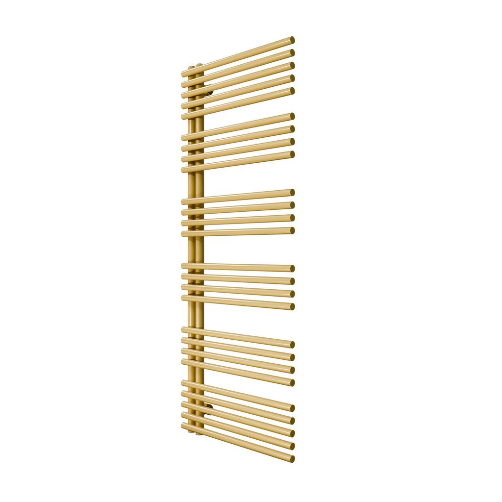 SCHÖNER WOHNEN-Kollektion Heizkörper CELIA 151x60 cm, Gold, Badheizkörper mit seitlich versetztem Mittelanschluss, ohne Heizstab