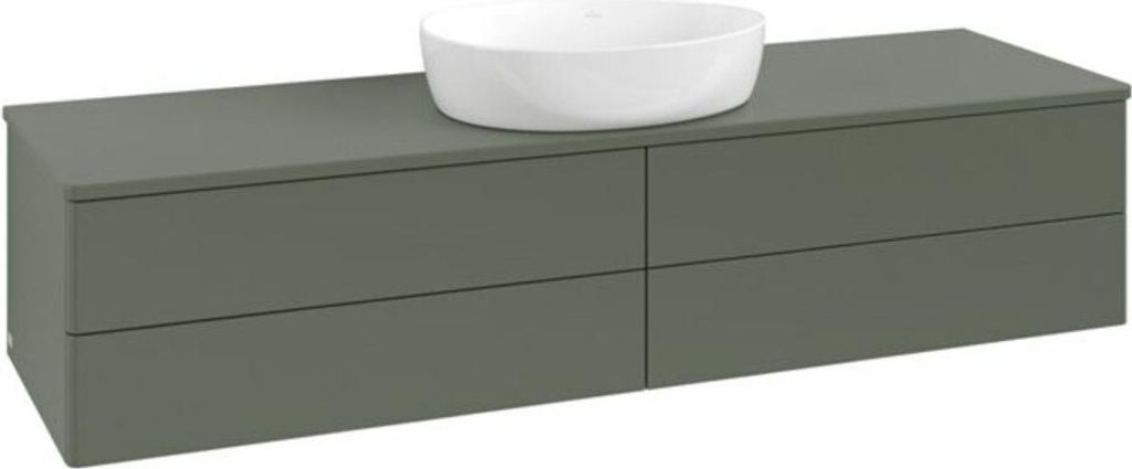 V&B Waschtischunterschrank ohne Frontstruktur -Beleuchtung Antao 160x50cm, WBP-farbe Lac, lea gre. m Lac