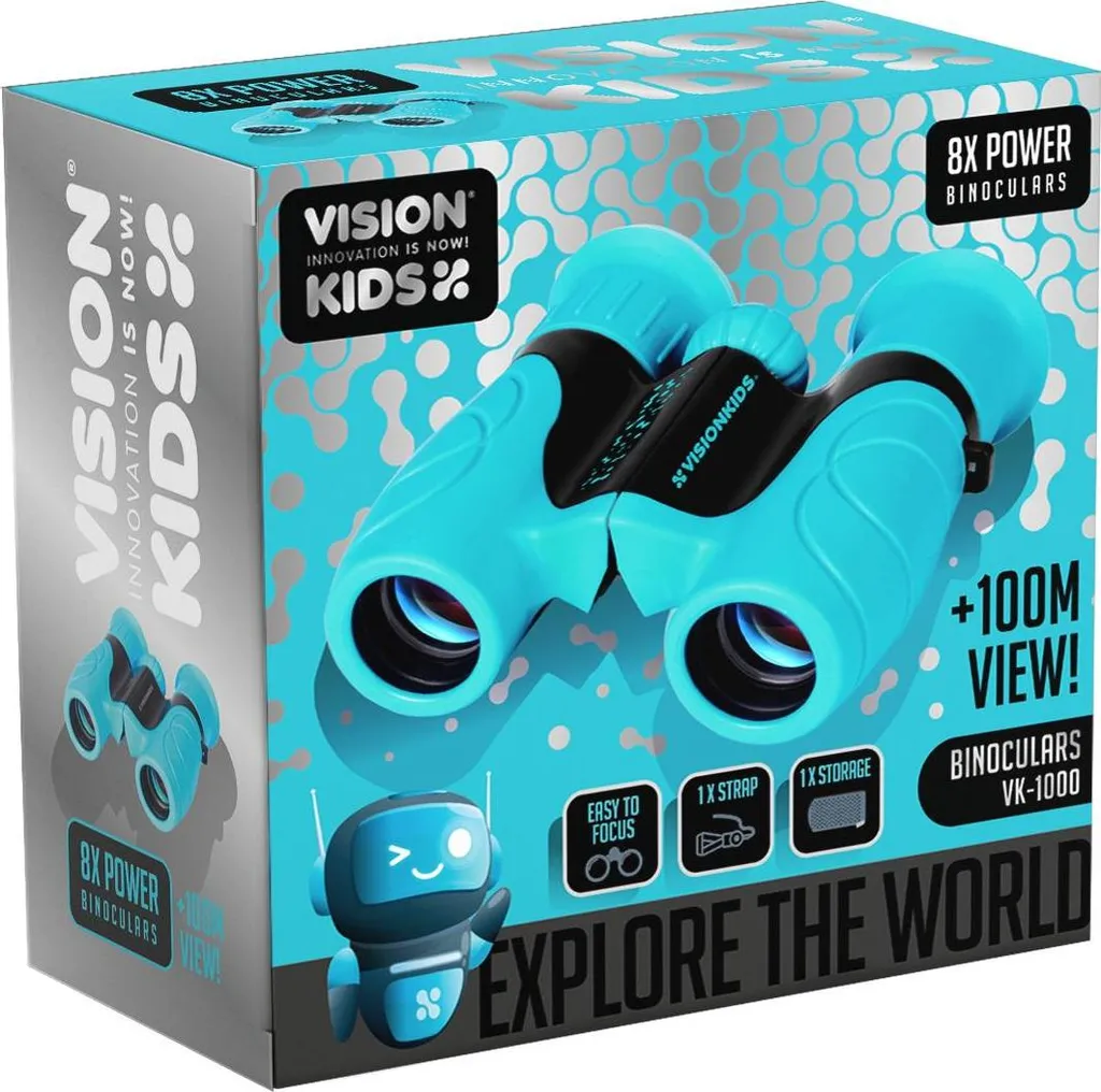 Jumelles Kids VK00004 8x Power Vision - Grossissement Fixe et Anti-Choc